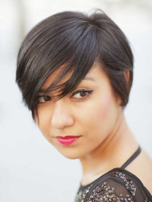 Long Straight Pixie for Round Faces Long Straight Pixie Cut for Round Faces
