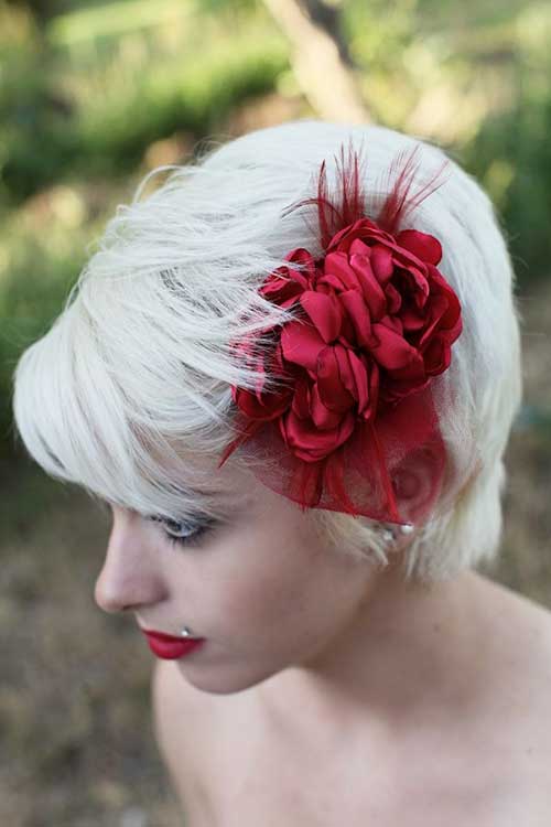 Platinum Blonde Pixie Hair for Wedding Platinum Blonde Pixie Hairstyles for Wedding