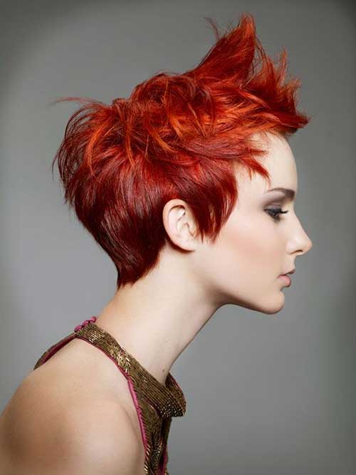 Spiked Long Red Pixie Cuts Spiked Long Red Pixie Hair Cuts