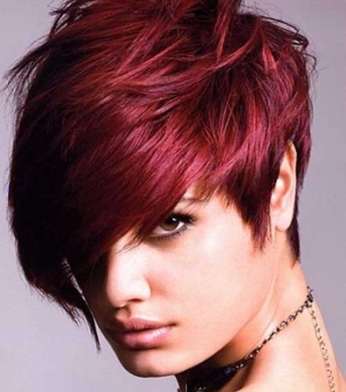 Stylish Red Long Pixie Hair Stylish Red Long Pixie Hair Ideas