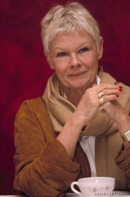 Judi Dench Cute Pixie for Women Over 50 Judi Dench Cute Pixie for Women Over 50