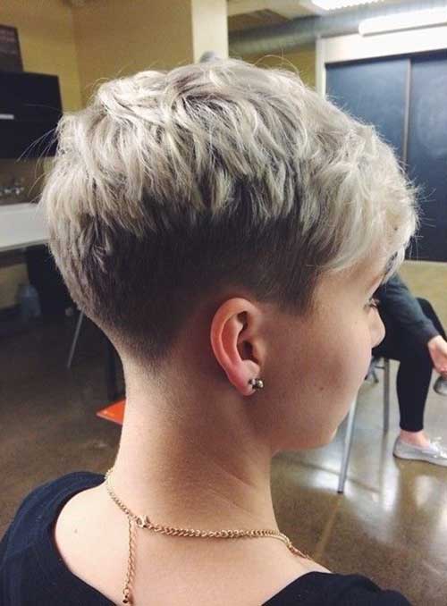 Pixie Cut Blonde Hair Back Pixie Cut Blonde Hair Back View