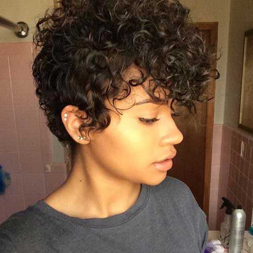 Photo for short natural curly pixie haircuts