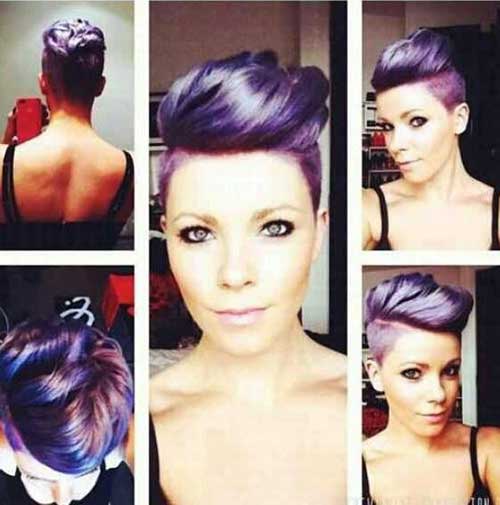 Purple Hair Shaved Side Purple Hair Shaved Side Pixie Color