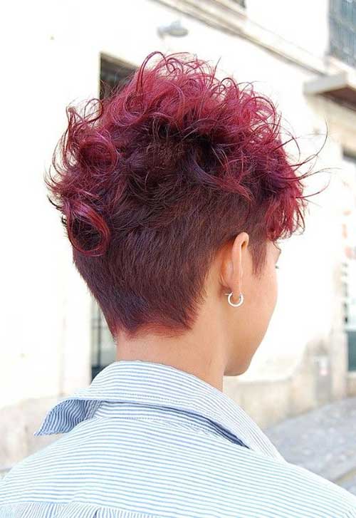 Red Pixie Haircuts Back View