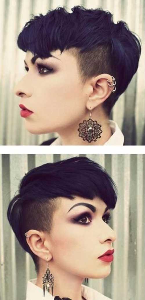 Shaved Dark Pixie Color Shaved Dark Pixie Color Ideas