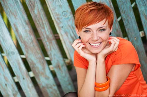 Short Orange Pixie Short Orange Pixie Hair