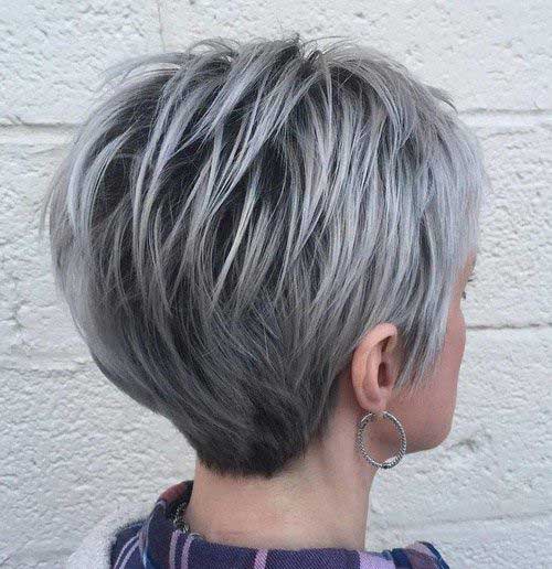Pixie Hairstyles For Grey Hair