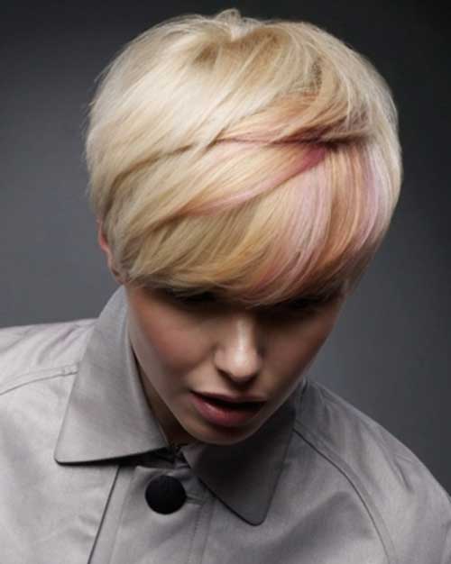 Highlighted Pink Pixie Hairstyle