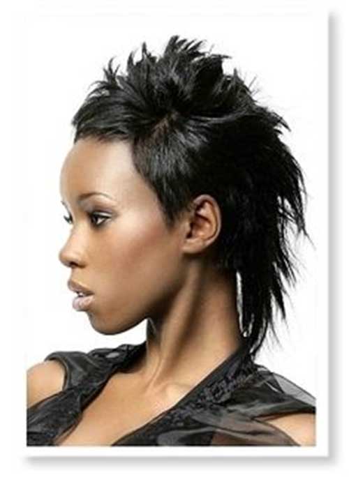 Pixie Cut with Mullet Mohawk Look