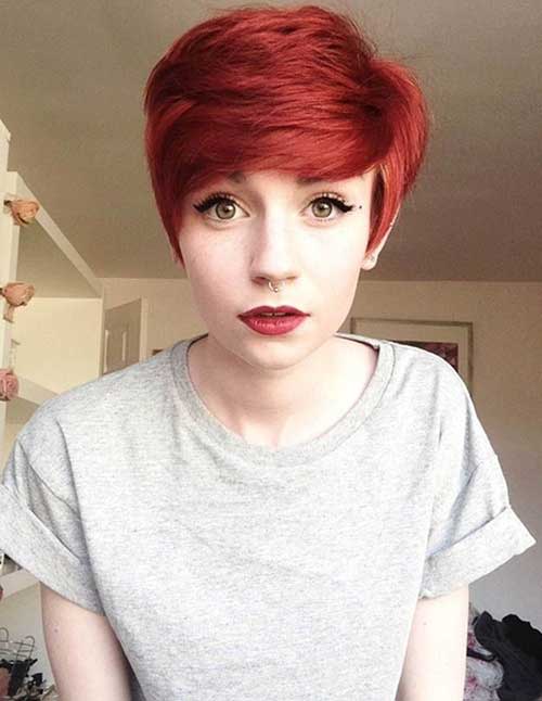 Pretty Red Pixie Haircuts