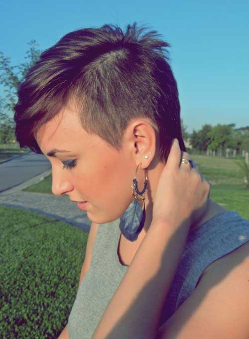 Pretty Side Shaved Pixie Hair