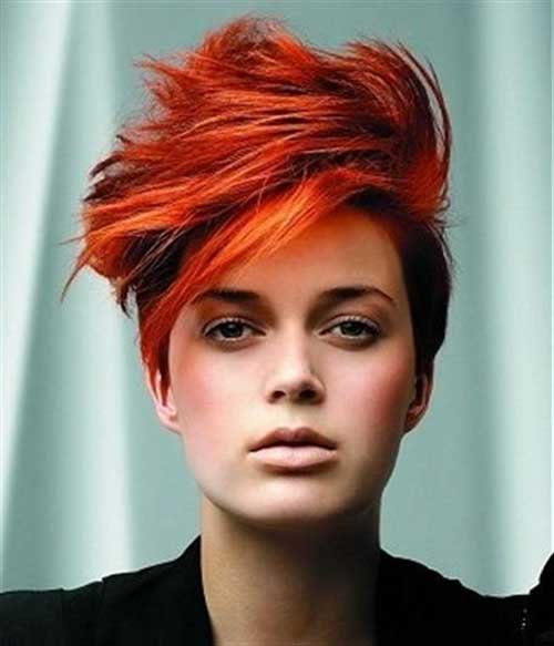 Red Punky Pixie Hairstyles