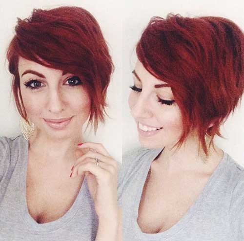 Asymmetrical Red Pixie Cuts Asymmetrical Red Pixie Hair Cuts