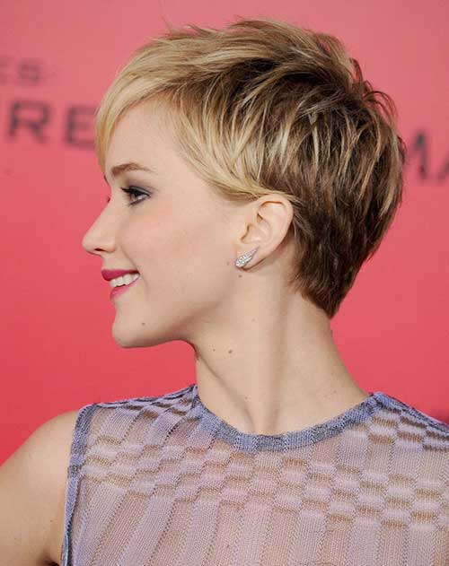 Pixie Cut Blonde Color Back Pixie Cut Blonde Color Back View