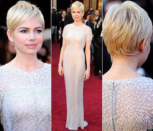 Michelle Williams Pixie Cut Back View