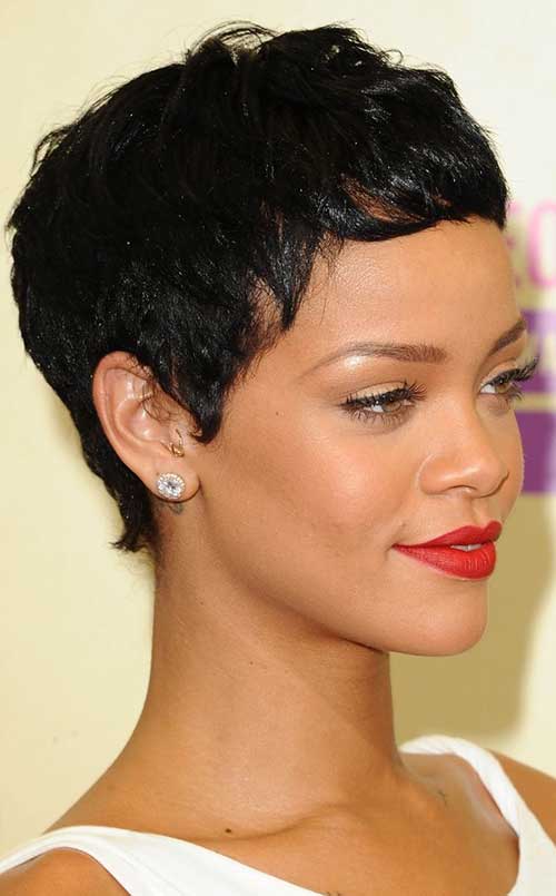 Rihanna Curly Hair Pixie Styles