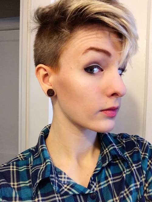 Shaved Highlighted Pixie Hair