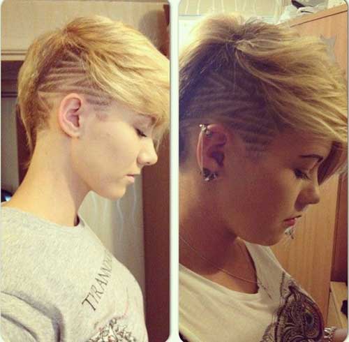 Shaved Long Pixie Haircut
