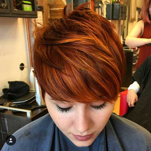 Longer Pixie Cut Red Hair