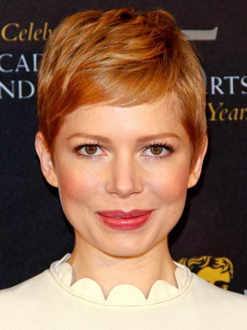 Michelle Williams Copper Pixie Hair Michelle Williams Copper Pixie Hair Cut