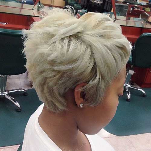 Short Blonde Pixie for Thick Hair