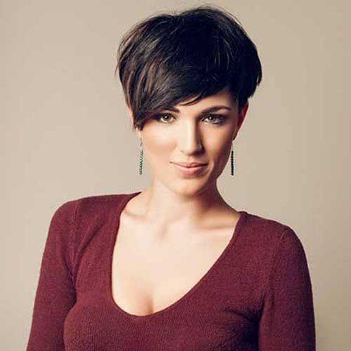 Brunette Pixie Cut