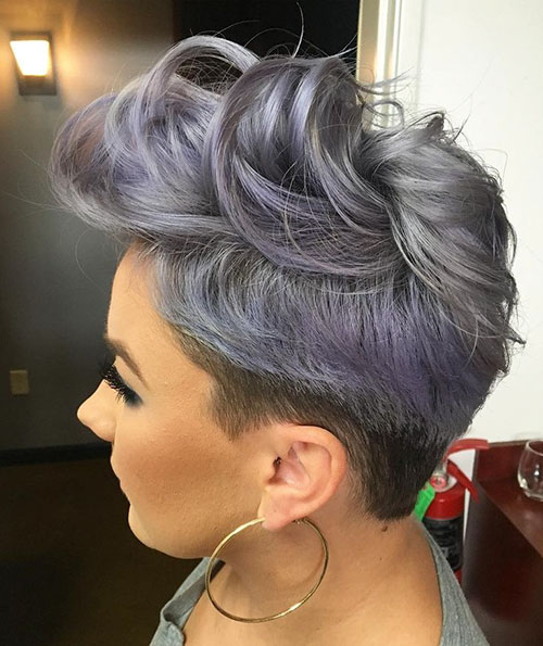 Purple Pixie Hairstyle