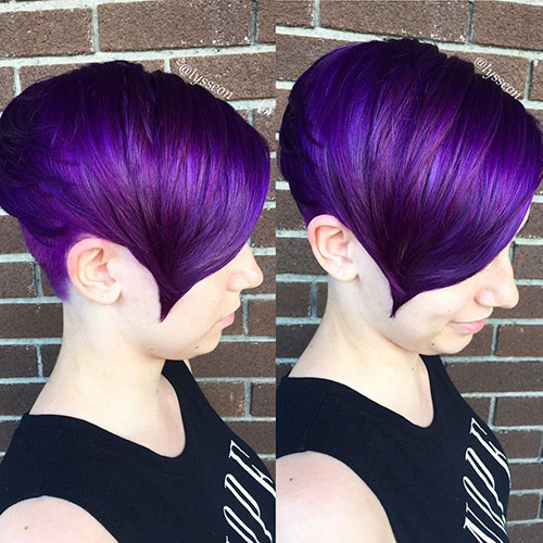 Purple Pixie Cut